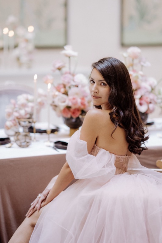 Bridal Editorial Blick über die Schulter